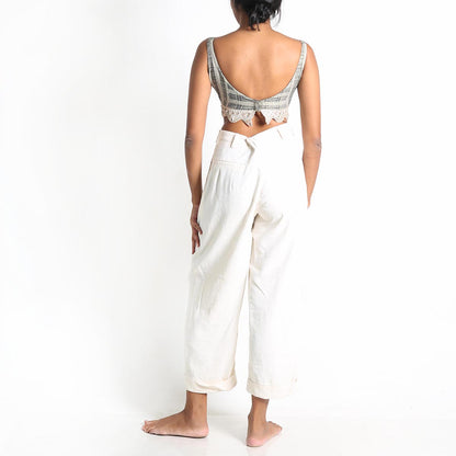 Black & Beige Cotton Top