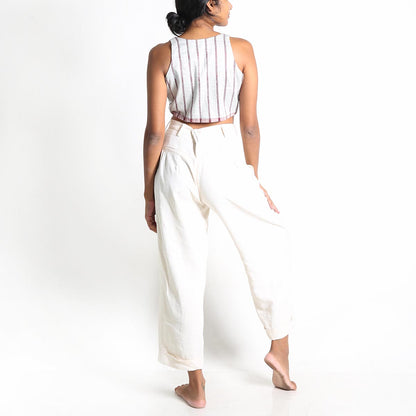 Cloudy Magenta Handloom Top