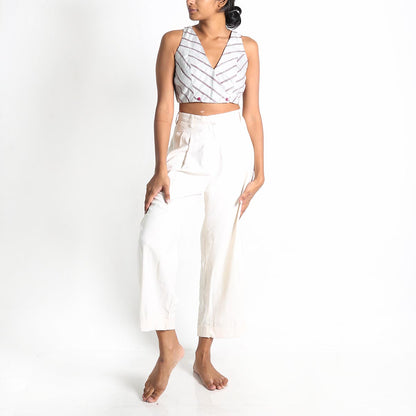 Cloudy Magenta Handloom Top