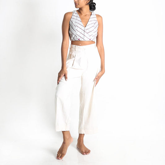 Cloudy Magenta Handloom Top