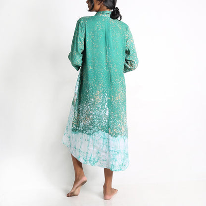 Teal Batik Dress