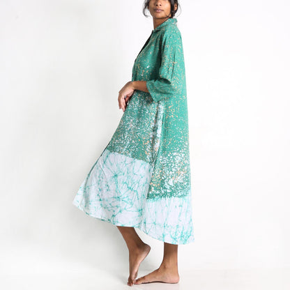 Teal Batik Dress