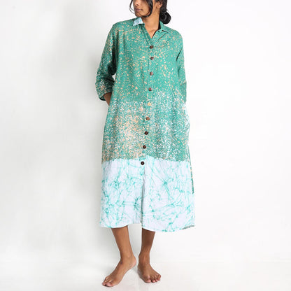 Teal Batik Dress