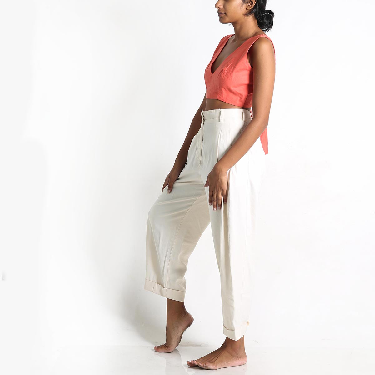 Peachy Orange Cotton Top