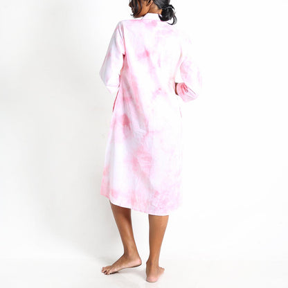 Pink Shirt Batik Dress