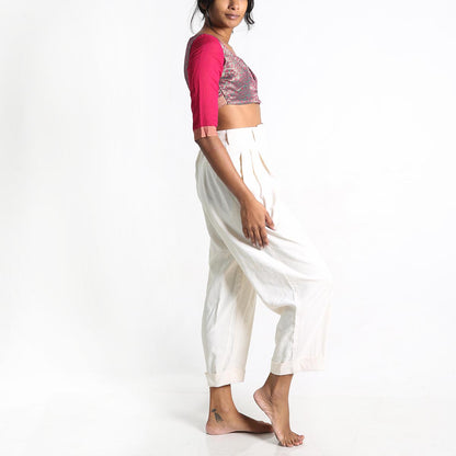 Magenta Handloom Top