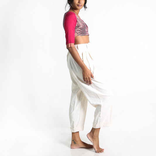 Magenta Handloom Top