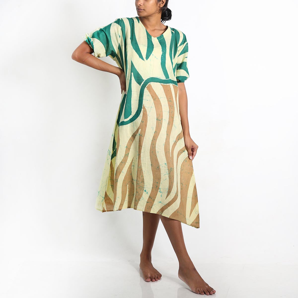 Striped Batik Dress