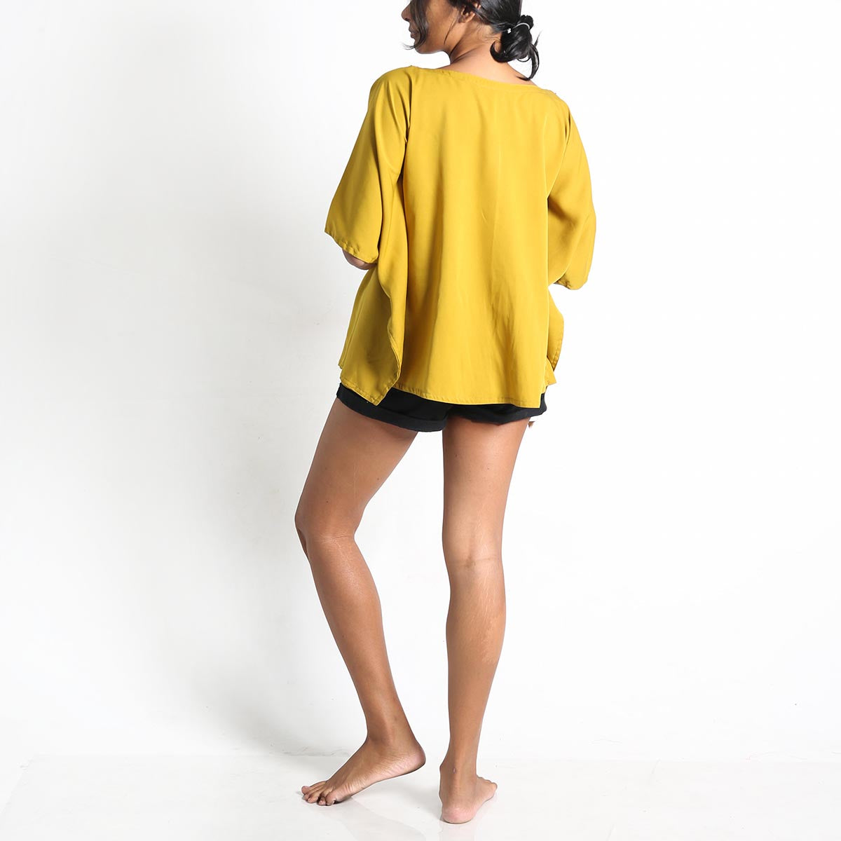 Swirls Silk Poncho Top