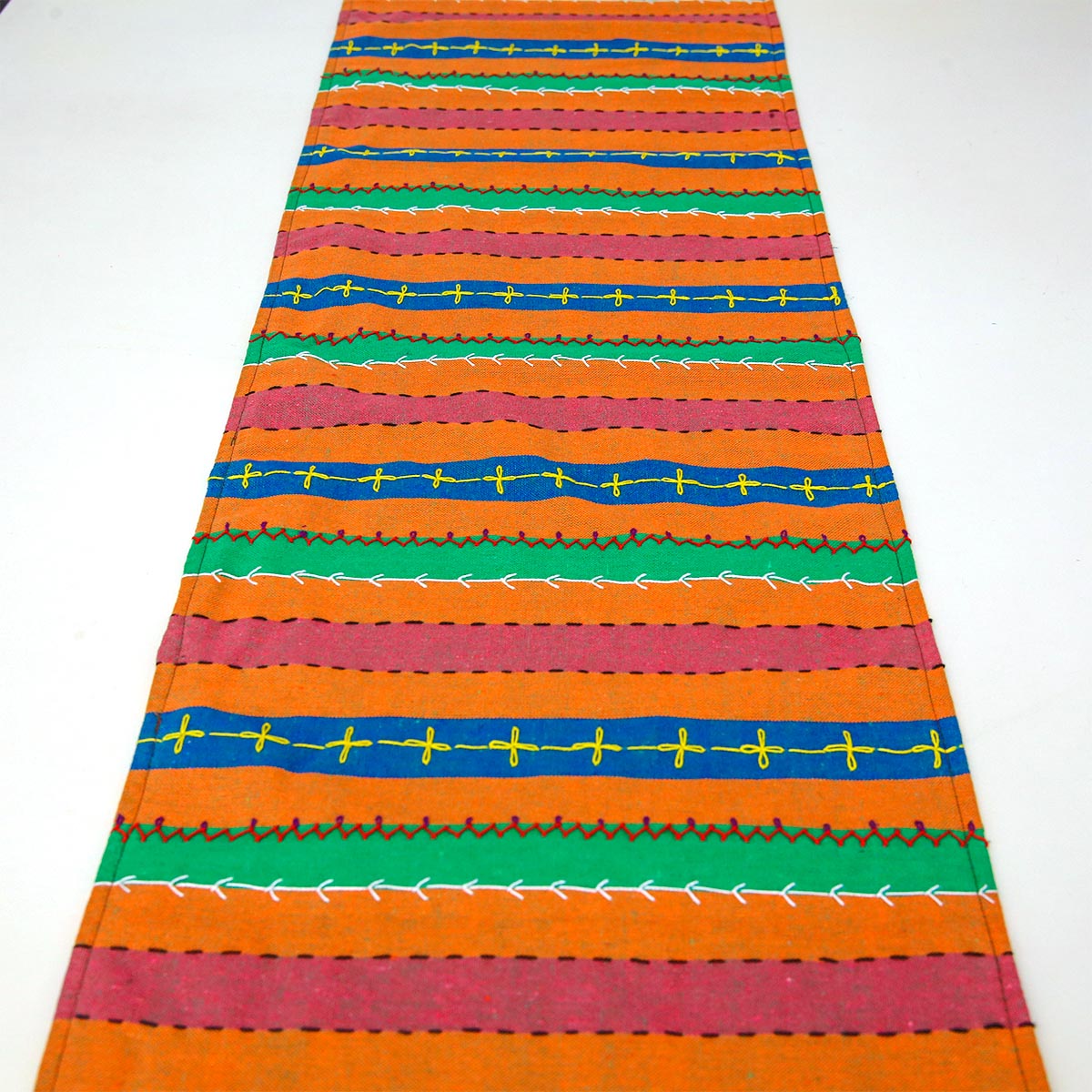 Colourful Hand Embroidery Table Runner