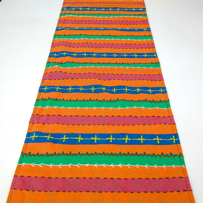 Colourful Hand Embroidery Table Runner
