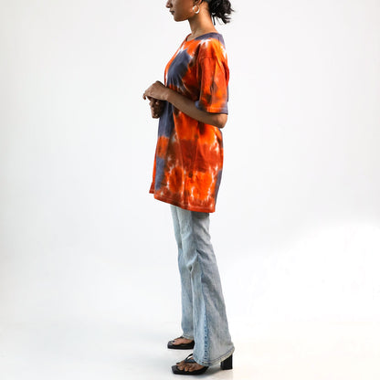 Bohemian Bloom Oversized Tie-Dye T-shirt
