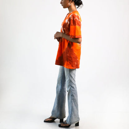 Terracotta Tempest Oversized Tie-Dye T-shirt