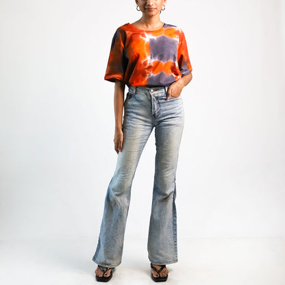 Bohemian Bloom Oversized Tie-Dye T-shirt