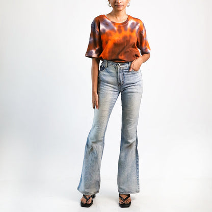 Amber Harmony Oversized Tie-Dye T-shirt