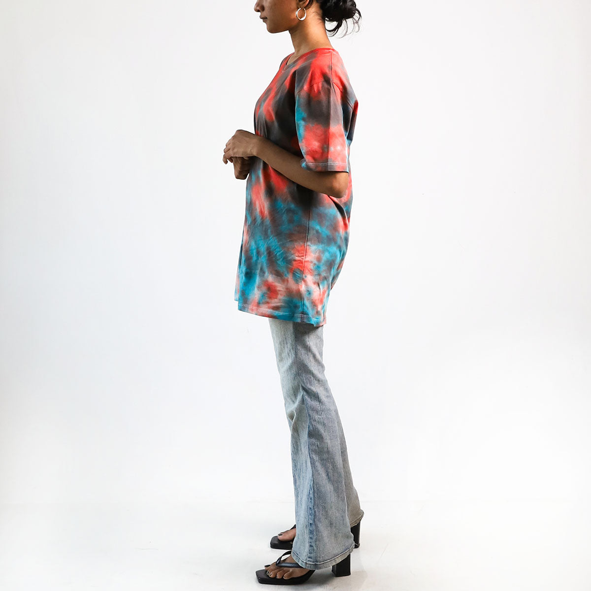 Luminous Lunar Oversized Tie-Dye T-shirt