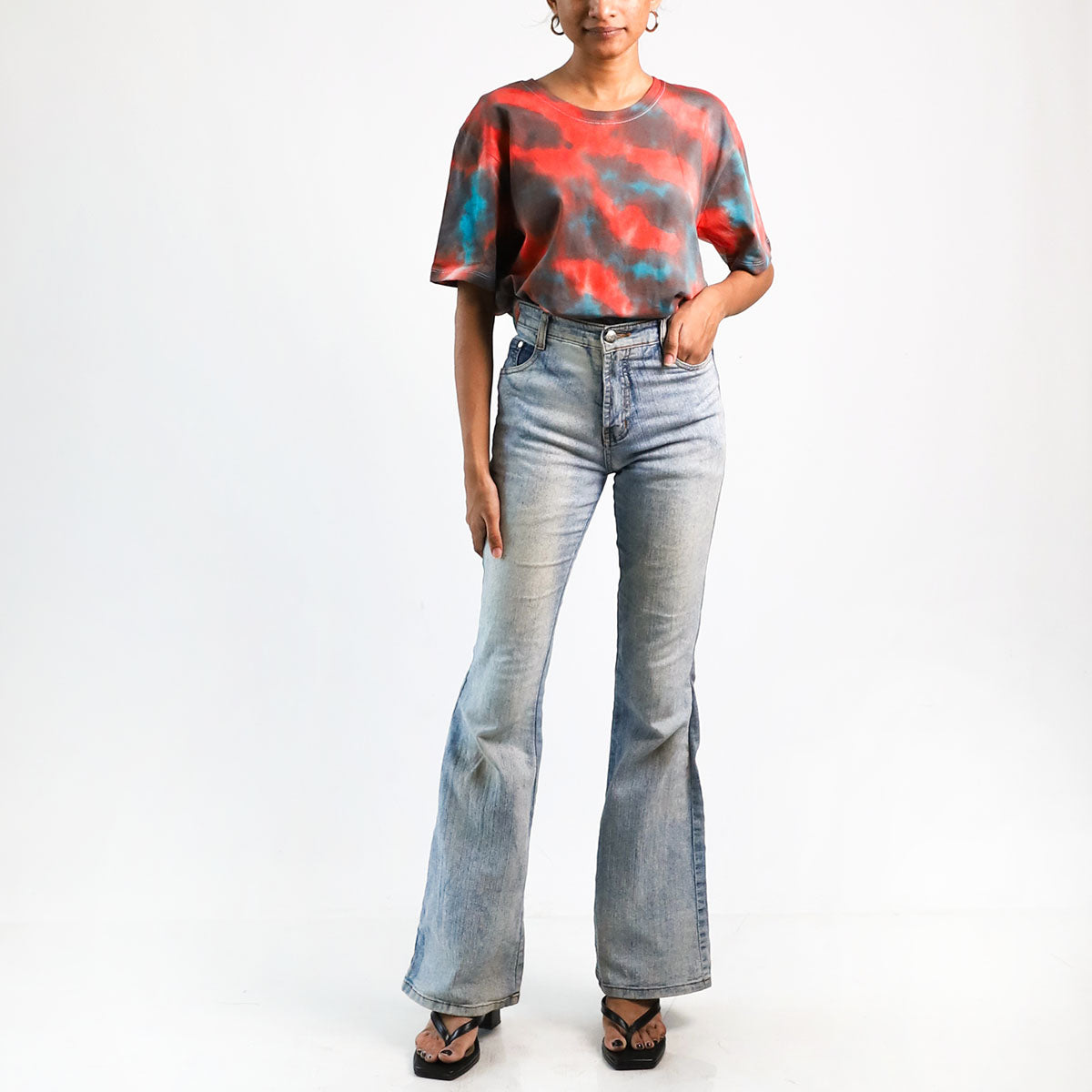 Luminous Lunar Oversized Tie-Dye T-shirt