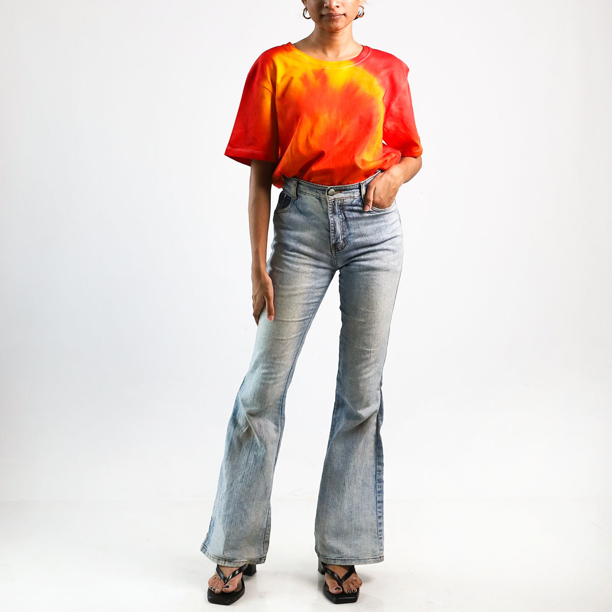 Pumpkin Spice Oversized Tie-Dye T-shirt