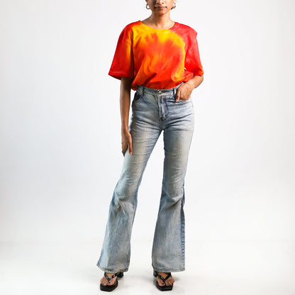 Pumpkin Spice Oversized Tie-Dye T-shirt