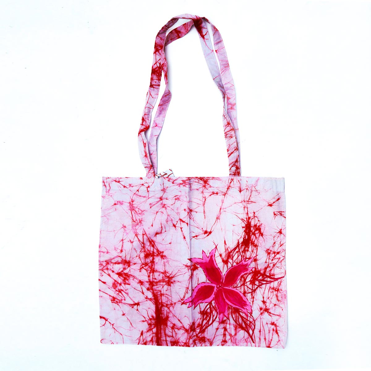 Pink Flamingo Batik Tote Bag