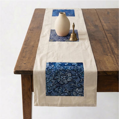 Indigo Paisley Table Runner Set