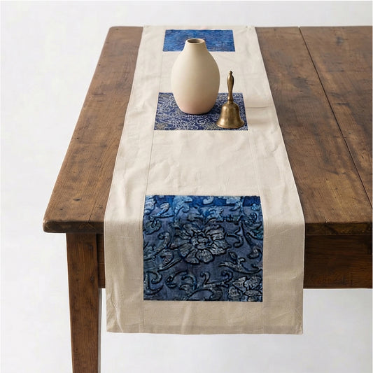 Indigo Paisley Table Runner Set