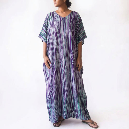 Smoky Amethyst Batik Kaftan