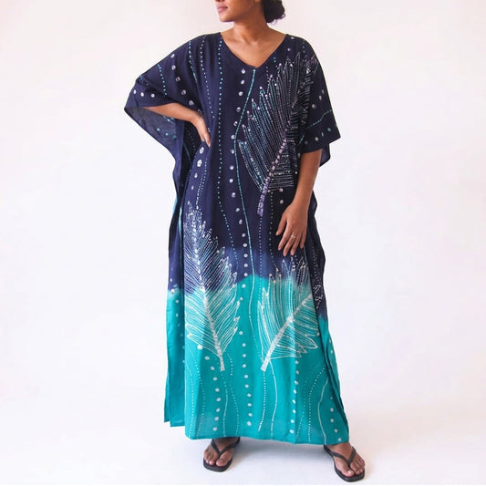 Deep Sea Reverie Batik Kaftan
