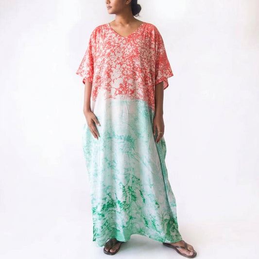 Mystic Lagoon Batik Kaftan