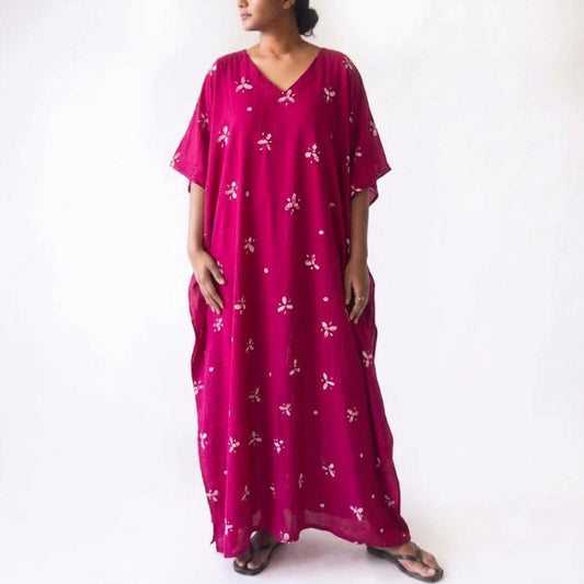 Pink Paradise Batik Kaftan