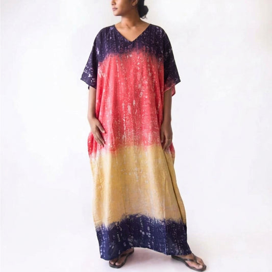 Coastal Blush Batik Kaftan