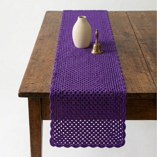 Amethyst Crochet Table Runner
