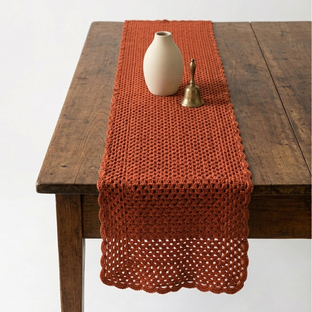 Earthwoven Crochet Table Runner