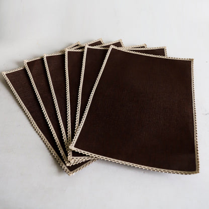 Brown Burlap Table Mat Set