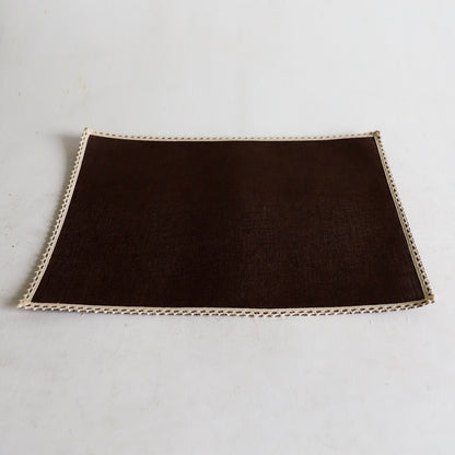 Brown Burlap Table Mat Set