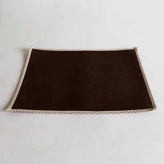 Brown Burlap Table Mat Set