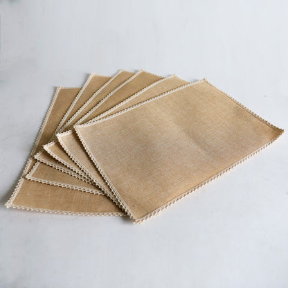 Burlap Table Mat Set