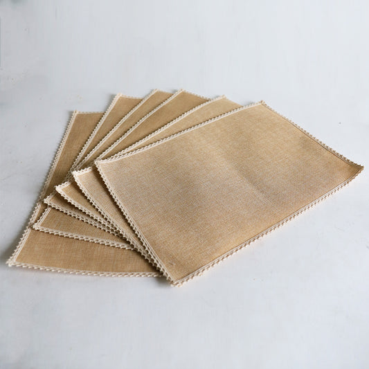 Burlap Table Mat Set