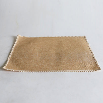 Burlap Table Mat Set