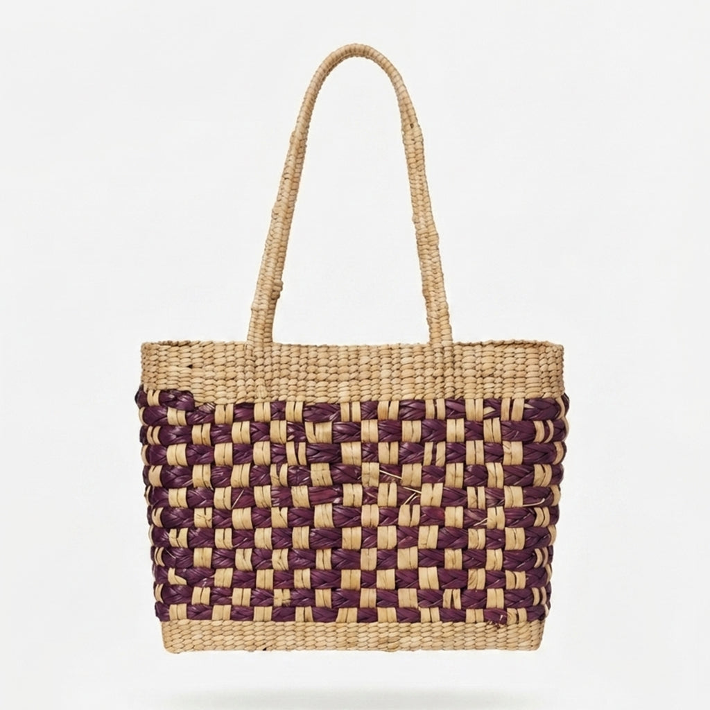 Violet Heritage Palmyrah Bag