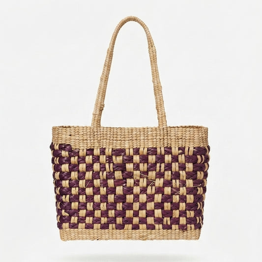 Violet Heritage Palmyrah Bag