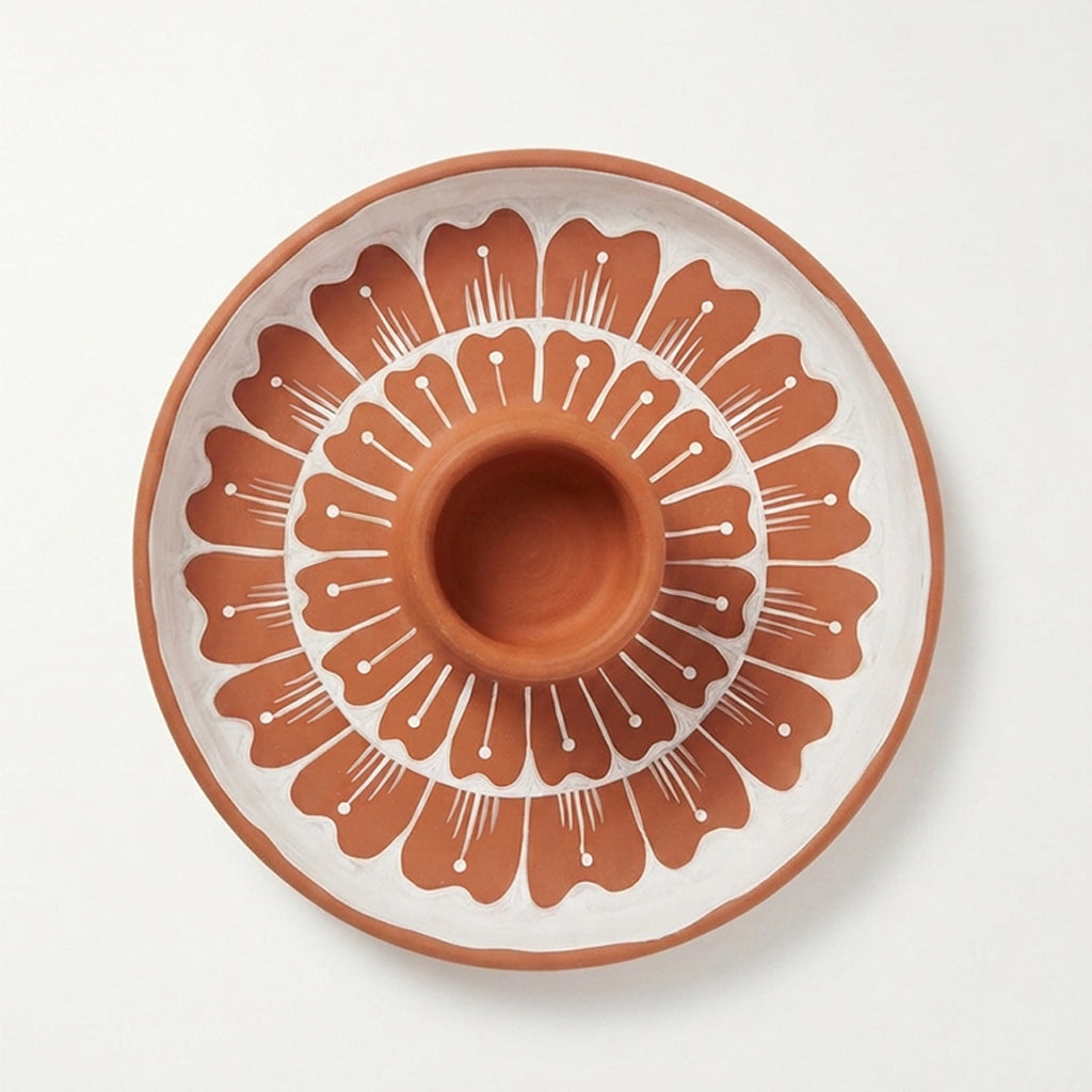 Motif Terracotta Ritual Holder