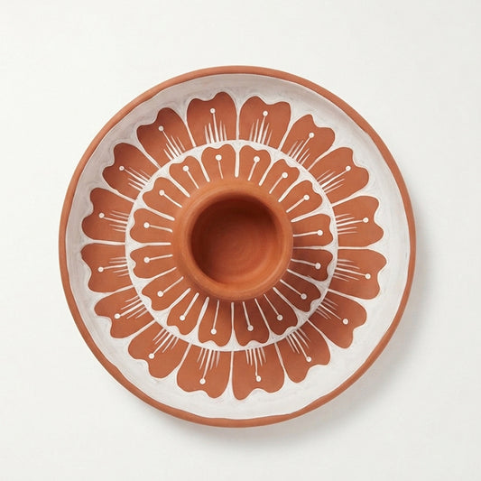 Motif Terracotta Ritual Holder