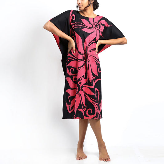 Goth Floral Batik Kaftan