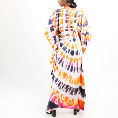 Tangerine Wave Kaftan