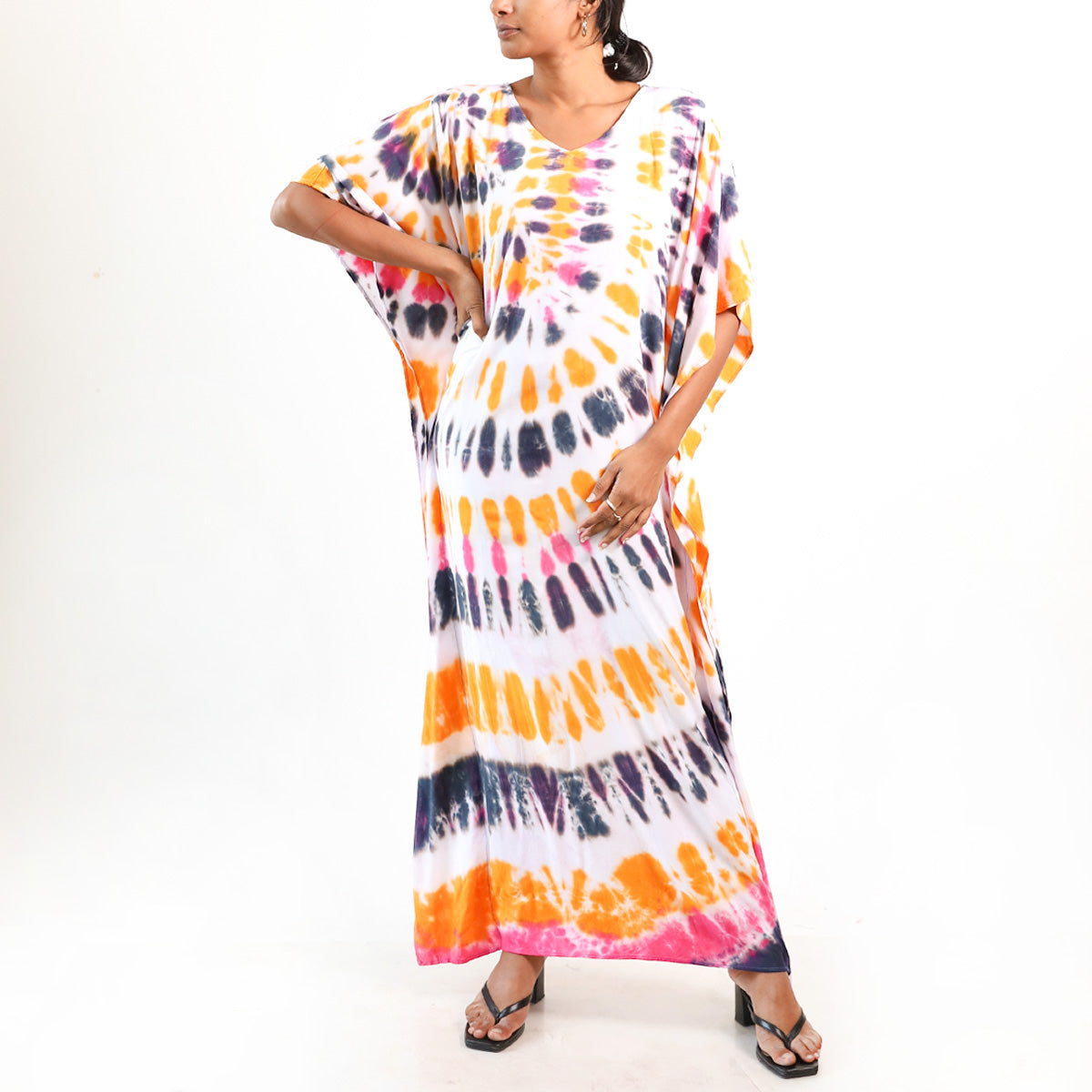 Tangerine Wave Kaftan