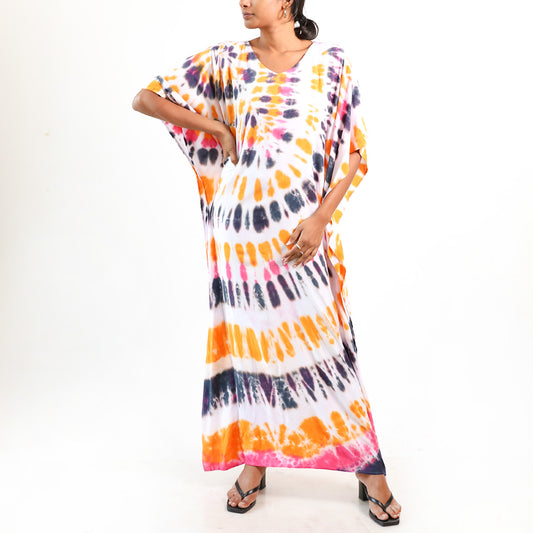 Tangerine Wave Kaftan