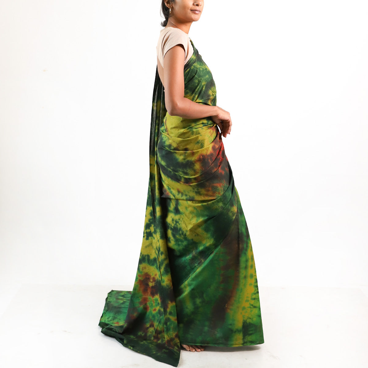 Moss Tie Dye Saree