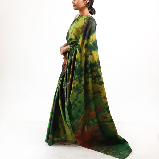 Moss Tie Dye Saree