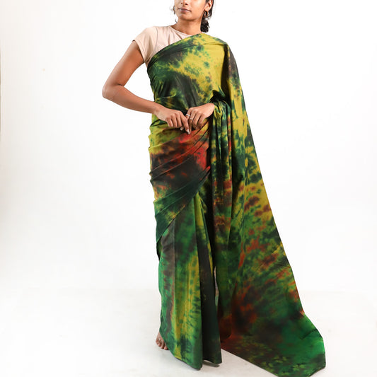 Moss Tie Dye Saree